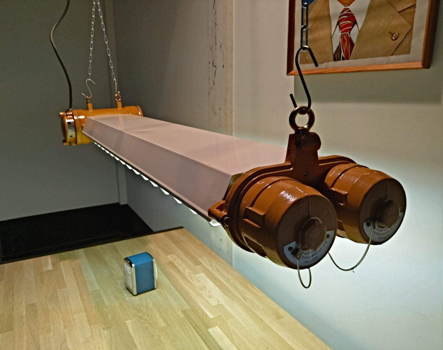 industriële bunkerlamp, kooilamp, vintage, Bauhaus, led lampen, fabriekslamp