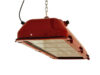 Volledig gerestaureerde bunkerlamp, industriële hanglamp met 5 jaar garantie. Verkrijgbaar in elke RAL kleur en met 3 DIMBARE led tl buizen in bv. warm wit.